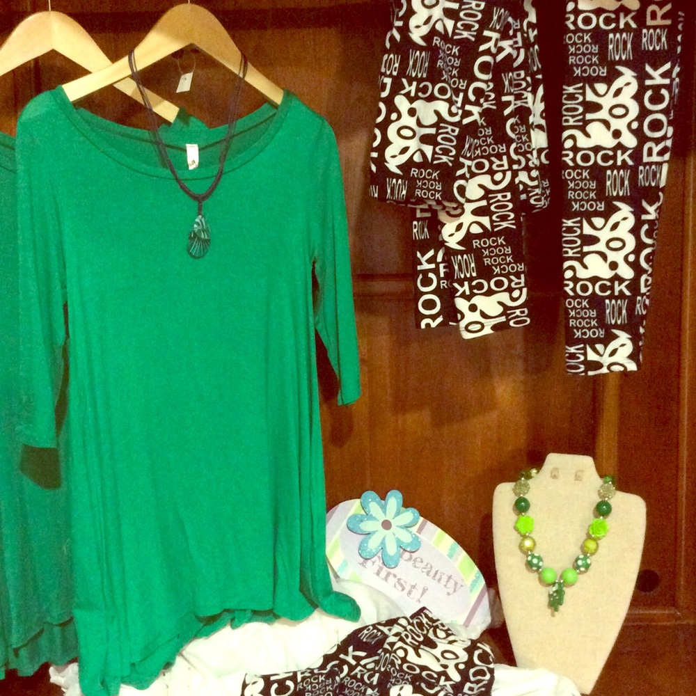 Girls Tunic Kelly Green